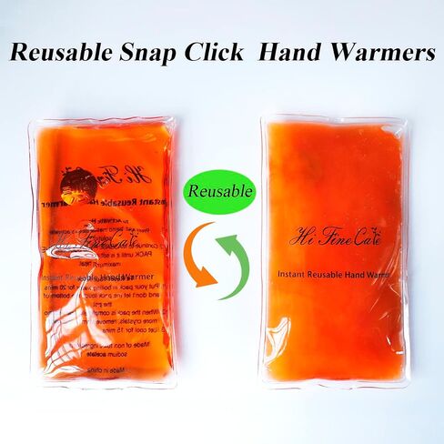 Reusable Snap Heat Pack, Hand Warmers Click, Hand Warmers Boil Click Heat Pocket Hand Warmer, Pouch Gel Hand Warmers for Camping, Outdoor in Saudi Arabia