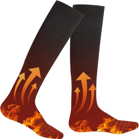 Electric Heated Socks, Battery Heated Socks for Men Women 4000mAh Rechargeable Sports Outdoor Climbing Hiking Hunting Biking Foot Warmer in Kuwait
