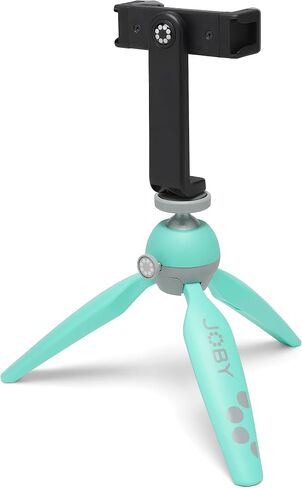 طقم HandyPod 2 من JOBY، حامل ثلاثي القوائم على الطاولة مع حامل هاتف GripTight 360 وحامل مفصلي، حامل ثلاثي للهاتف للهواتف الذكية، كاميرا الحركة والكاميرات أو الأجهزة التي لا تحتوي على مرايا يصل وزنها إلى 1.0 كجم (2.2 رطل)، أحمر in Saudi Arabia