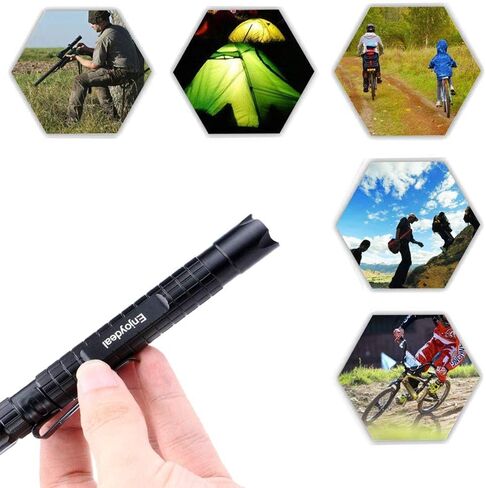 Enjoydeal 5 قطع LED قلم ضوء مصباح يدوي فائق النحافة XPE-R3 1000LM Penlight مصباح جيب مقاوم للماء للفحص الداخلي والخارجي وإصلاح العمل والطوارئ 5.5 بوصة in Kuwait