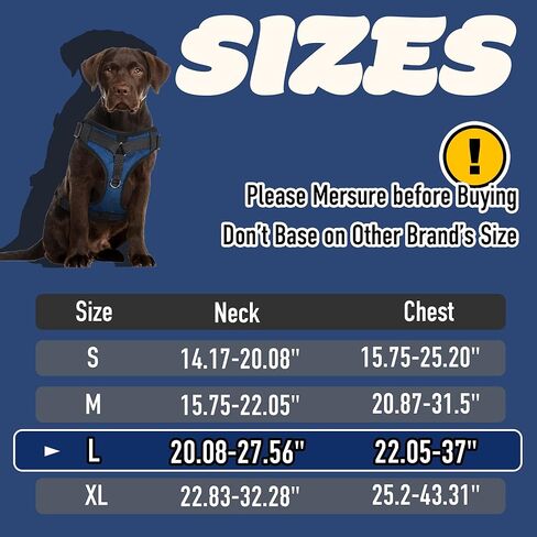 PETAGE التكتيكية الكلب تسخير للكلاب الصغيرة المتوسطة الكبيرة لا سحب قابل للتعديل لينة مبطن الكلب سترة عاكسة لا خنق الحيوانات الأليفة أكسفورد سترة مع سهولة التحكم الحيوانات الأليفة سترة الخدمة العسكرية الكلب يسخر (الأزرق L) in Kuwait