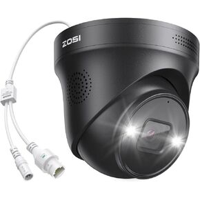 ZOSI 4K PoE Add On Camera with Person Vehicle Detection,Night Vision,Sound & Light Alarm,2-Way Audio,IP66 Weatherproof,8MP Dome Security IP Camera for Outdoor Indoor,Only Work ZOSI 4K PoE NVR in Saudi Arabia
