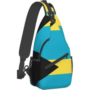 Bahamas Flag Outdoor Cross-body Shoulder Bag, Unisex Backpack For Women Men Young Hiking Travel