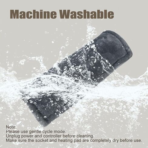 Heated Pad for Office Chair, USB Heated Seat Cushion, 5 Timer Setting & 5 Temperature Settings, Fast Heat Machine Washable Heating Pad for Back Neck Shoulder Pain Relief, 39x15in in Saudi Arabia