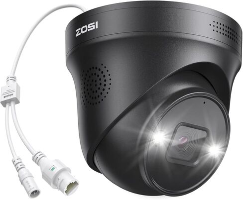 ZOSI 4K PoE Add On Camera with Person Vehicle Detection,Night Vision,Sound & Light Alarm,2-Way Audio,IP66 Weatherproof,8MP Dome Security IP Camera for Outdoor Indoor,Only Work ZOSI 4K PoE NVR in Saudi Arabia