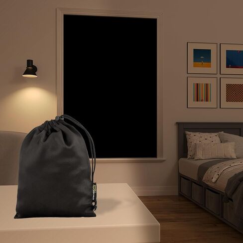 Sun Zero Lights Out Portable Travel 100% Blackout Suction-Cup-Curtain Panel, 50" x 78", Black in Saudi Arabia