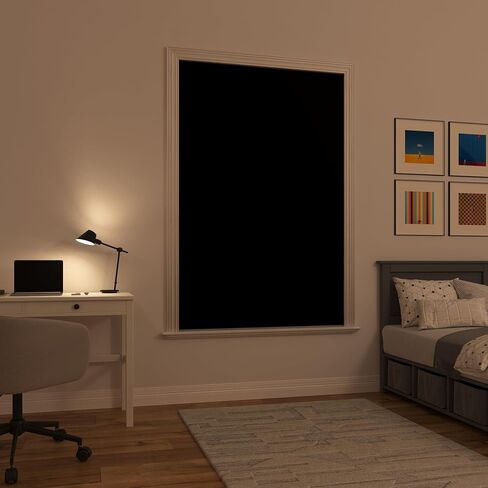 Sun Zero Lights Out Portable Travel 100% Blackout Suction-Cup-Curtain Panel, 50" x 78", Black in Saudi Arabia