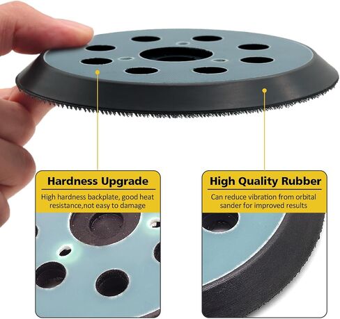 5 Inch Hook & Loop Replacement Pad for Dewalt Orbital Sander, 2 Pack | Compatible with Dewalt D26451 DW4388 DW421, Compatible with Makita BO5010 BO5030K BO5041K, Compatible with Porter Cable 382 in Saudi Arabia