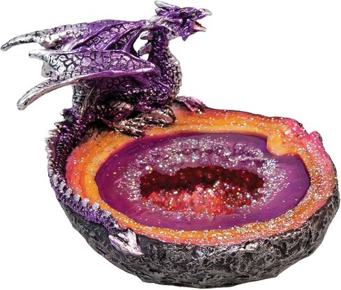 Fujima Purple Dragon Geode Ashtray - 4.5" in Kuwait