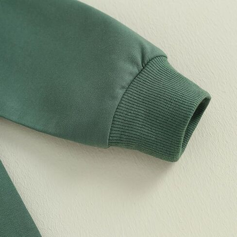 LIOMENGZI Christmas Baby Boy Fall Romper Solid Color Onesie Knit Jumpsuit Toddler Overall Outfit Newborn Infant Xmas Clothes (Christmas Green, 0-3 Months), Christmas Green, 0-3 months in Kuwait