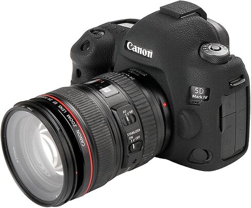 حافظة كاميرا STSEETOP لكاميرا Canon 5D Mark IV 5D IV 5D4 - غطاء حماية من السيليكون لكاميرات DSLR، قفص قابل للفصل، مقاوم للصدمات، مقاوم للغبار (أسود) in Kuwait
