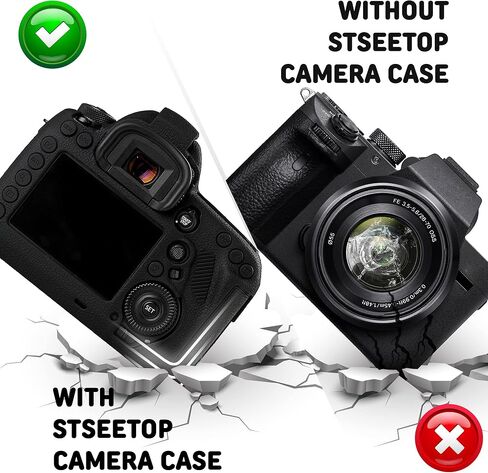 حافظة كاميرا STSEETOP لكاميرا Canon 5D Mark IV 5D IV 5D4 - غطاء حماية من السيليكون لكاميرات DSLR، قفص قابل للفصل، مقاوم للصدمات، مقاوم للغبار (أسود) in Kuwait