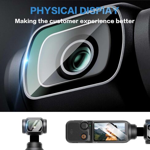 Suoman 2+2 Pack لواقي شاشة DJI Osmo Pocket 3، [مناسب تمامًا] 2.5D 9H صلابة رفيعة للغاية مقاومة للخدش زجاج مقوى عالي الدقة لـ DJI Osmo Pocket 3 in Saudi Arabia