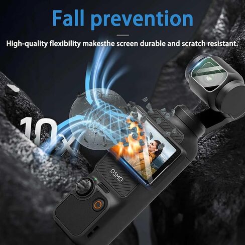 Suoman 2+2 Pack لواقي شاشة DJI Osmo Pocket 3، [مناسب تمامًا] 2.5D 9H صلابة رفيعة للغاية مقاومة للخدش زجاج مقوى عالي الدقة لـ DJI Osmo Pocket 3 in Saudi Arabia
