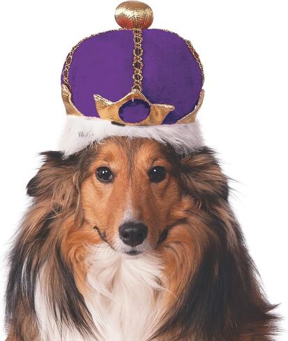 Rubie's Costume Co Mardi Gras King's Crown for Pets, Small/Medium, Purple in Saudi Arabia