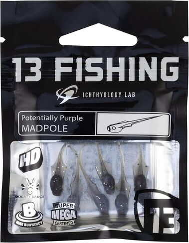 13 FISHING - Madpole - Panfish Plastics - Potentially Purple - 6 Baits Per Pack - MP-PP in Saudi Arabia
