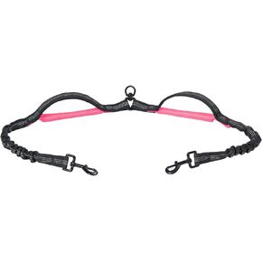 مقود الكلب المزدوج | مقود كلب حر اليدين لكلبين | مقود مزدوج للكلاب للمشي والتدريب والتنزه | عاكس ممتص للصدمات | مقرنة للكلاب دوارة 360 درجة | مقود الكلاب بدون سحب على شكل حرف Y (مقرنة باللون الوردي) in Kuwait
