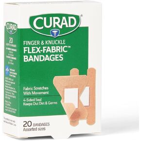 CURAD Flex-Fabric Finger and Knuckle Bandages, Assorted Sizes, 20 Count in Saudi Arabia