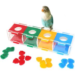 hautllaif Bird Training Toys, Training Intelligence Development, Colour Separation Coin Box, Desktop Interactive Toys, Parrot Intelligence Toys for Small and Medium-Sized Birds in Kuwait