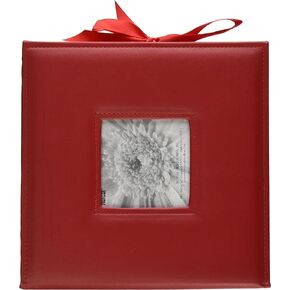 بايونير البوم صور PBX-120/R يحتوي على 120 جيب و3 حلقات مخيط باطار من الجلد للمطبوعات مقاس 4 × 6 انش/5 × 7 انش/6 × 8 انش، احمر in Kuwait