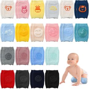 Xtinmee 20 Pairs Baby Crawling Pads Anti Slip Knee Pads Baby Knee Protectors Toddler Leg Warmer Safety Walking Knee pads Toddler Knee Pads Gift Idea for Baby, Multicolored, One size in Saudi Arabia