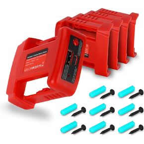 5 حزم محول شاحن USB لبطارية ميلووكي M18 18 فولت، حاملات البطاريات مع منافذ شحن سريع USB-A وUSB-C 2.1A in Kuwait