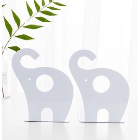 Wendin 1pair Cute Elephant Nonskid Bookends Art Bookend (Black) in Kuwait