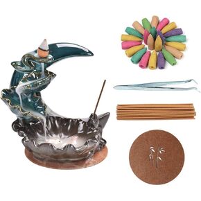 البخور البخور البخور الحظيرة البخور محظوظ البخور الشلال مع 20 مخروط للمنزل مكتب العطر ديكور in Kuwait