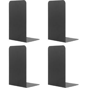 MSDADA Bookends, Book Ends for Book Shelves, Bookends for Office, Book Ends for Heavy Books,Metal Bookend Supports, Modern Minimalist Style Bookends, Milky White (4Pairs)