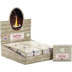 Satya Sai Baba Palo Santo Original Earth Marked Natural Masala Incense 144 Dhoop Cones in Pack of 12 Boxes | Best for Prayer, Meditation and Relaxation in Kuwait