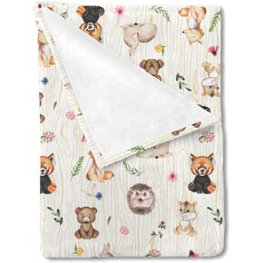 Bee Baby Blanket Honey Daisy Flowers Cute Animals Flannel Blanket Throw Neutral Receiving Blanket Cute Baby Swaddle Blanket for Baby Toddler Boy Girl Multicolor 30x40 inch
