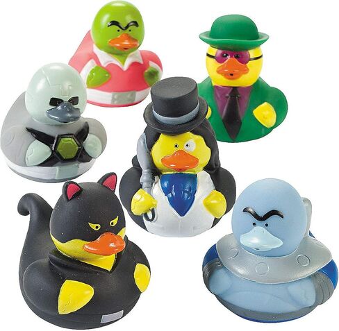 Super Hero Villain Rubber Duckies - Set of 12 - Birthday Party Toys, Favors and Supplies in Saudi Arabia