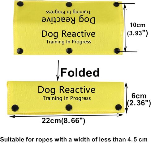 Service Dog Leash Sleeve Dog Reactive Training in Progress Dog Leash Wrap with Alert Hanging ID Patch(Reactive Training-Sleeve) in Saudi Arabia