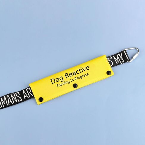 Service Dog Leash Sleeve Dog Reactive Training in Progress Dog Leash Wrap with Alert Hanging ID Patch(Reactive Training-Sleeve) in Saudi Arabia