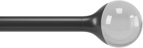 Umbra Orba Modern 1 Curtain Rod, Includes 2 Matching Finials, Brackets & Hardware, 36 to 72-Inch, Matte Black in Saudi Arabia