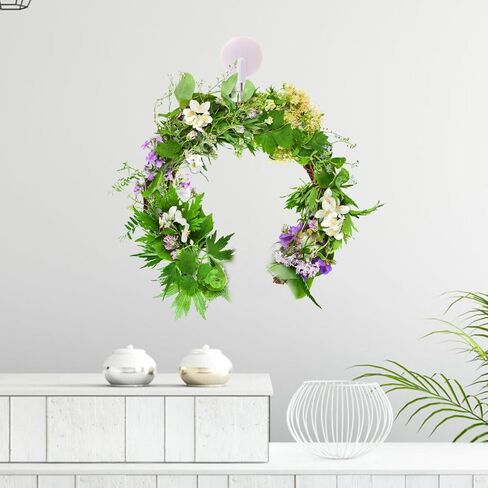 HOMSFOU DIY Wreath Frame Moon Shape Grapevine Wreath Rings Vine Branch Wreath Christmas Rattan Wreath Garland Decoration for DIY Craft Holiday Wedding Party Decor 30cm in Saudi Arabia