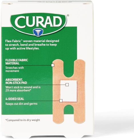CURAD Flex-Fabric Finger and Knuckle Bandages, Assorted Sizes, 20 Count in Saudi Arabia
