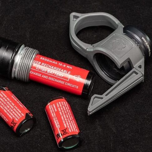 حلقة مصباح يدوي Thyrm Switchback DF للوقود المزدوج SureFire (Fury DFT، Fury Intellibeam DF)، Pelican 7600، Convoy S21A Flashlights (أسود)، صنع في الولايات المتحدة الأمريكية in Kuwait