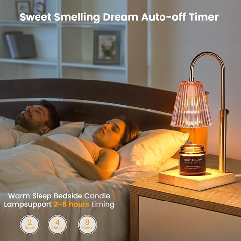 EnergyCell Smart Warm Candle Lamp, APP Remote Use, Height Adjustable Candle Burner Lamp with Light Timer and 2 Bulbs, Candle Gift Set for Women, Men and Mothers in Kuwait