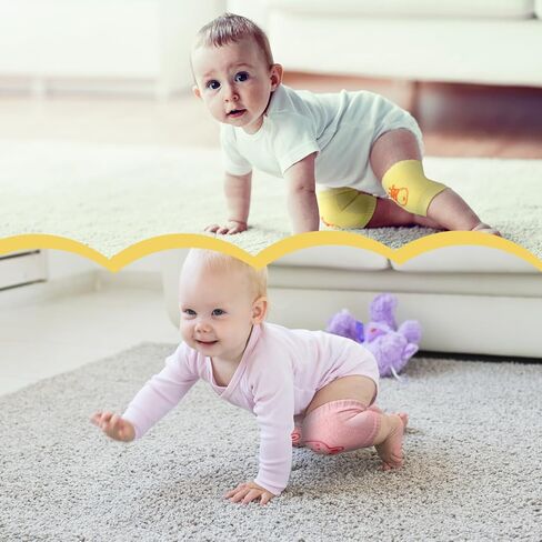 Xtinmee 20 Pairs Baby Crawling Pads Anti Slip Knee Pads Baby Knee Protectors Toddler Leg Warmer Safety Walking Knee pads Toddler Knee Pads Gift Idea for Baby in Saudi Arabia