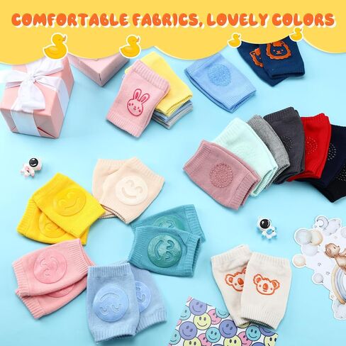 Xtinmee 20 Pairs Baby Crawling Pads Anti Slip Knee Pads Baby Knee Protectors Toddler Leg Warmer Safety Walking Knee pads Toddler Knee Pads Gift Idea for Baby in Saudi Arabia