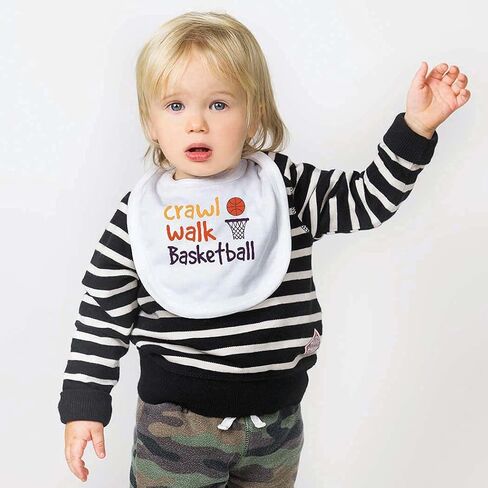 ChalkTalkSPORTS Basketball Baby & Infant Bibs | Soft Microfiber Basketball Baby Bibs in Saudi Arabia