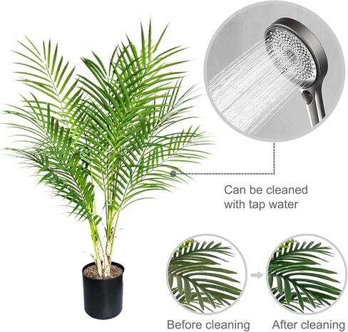 BESAMENATURE 30" Tall Little Artificial Paradise Palm Tree Plant, Fake Tropical Palm Tree for Home Office Decoration, 2 Pack in Kuwait