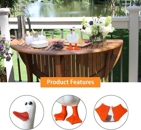 Qoddxx Middle Finger Duck, Funny Little Duck Decor, Middle Finger Duck Resin Craft, Creative Living Room Decor, Art Sculpture Ornament Statues for Home in Kuwait