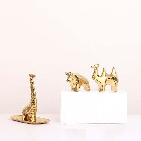 FANTESTICRYAN Small Animal Statues Home Decor Modern Style Gold Decorative Ornaments for Living Room, Bedroom, Office Desktop, Cabinets in Kuwait