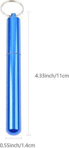 LIGHUFEIC 5 عبوات من حاويات أنابيب معدنية من الألومنيوم، حاوية أنبوب تخزين معدنية مقاومة للماء مقاس 4.25 بوصة مع سلسلة مفاتيح، حقيبة جيب محكمة الإغلاق للسفر وفي الهواء الطلق in Kuwait