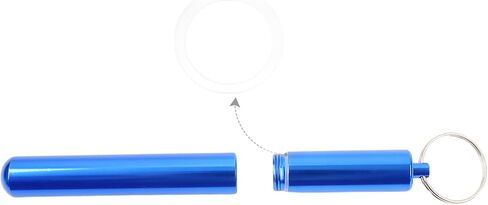 LIGHUFEIC 5 عبوات من حاويات أنابيب معدنية من الألومنيوم، حاوية أنبوب تخزين معدنية مقاومة للماء مقاس 4.25 بوصة مع سلسلة مفاتيح، حقيبة جيب محكمة الإغلاق للسفر وفي الهواء الطلق in Kuwait