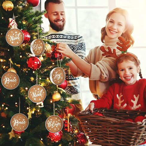 12 Pieces Christmas Mason Canning Jar Lid Tree Decorations Farmhouse Christmas Ornament Galvanized Rustic Hanging Decoration Jar Lid XmasTree Decor for Christmas Decoration with Peace Joy Noel Believe in Saudi Arabia