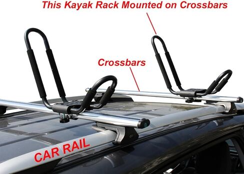 TMS 2 × حامل سقف J Rack Kayak قارب قارب قارب قارب قارب قارب قارب قارب SUV حامل حامل مع حقيبة هاتف خلوي مجانية in Kuwait