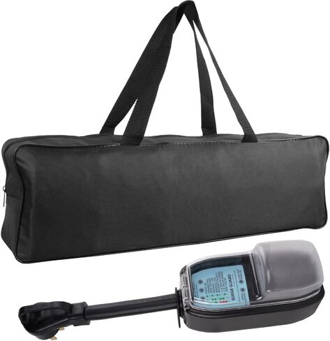 حقيبة تخزين أوريكا لحماية ارتفاع التيار RV، حقيبة تخزين سوداء محمولة، حقيبة بوليستر PVC مقاومة للماء وقابلة للطي بمساحة كبيرة لحماية ارتفاع التيار RV، المنزلية، السيارة، الأدوات (22.44 × 6.69 × 3.94 بوصة) in Kuwait